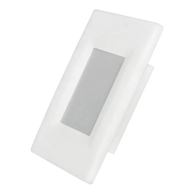 Balizador Embutir Luminária Led 2w 4x2 Parede Escada Branco