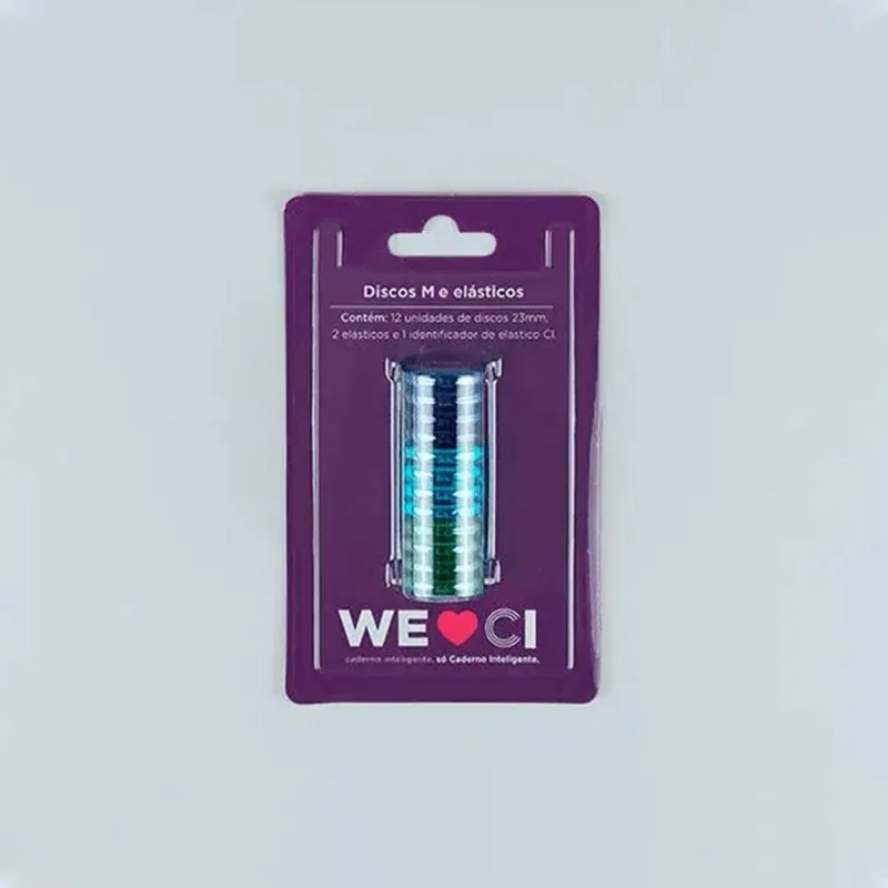 Discos M(23mm) + Elásticos Caderno Inteligente Ocean
