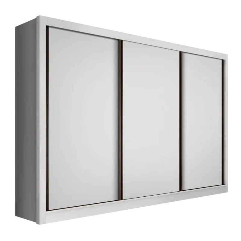 Guarda Roupa Casal 3 Portas 6 Gavetas Nápoli Minastex Branco