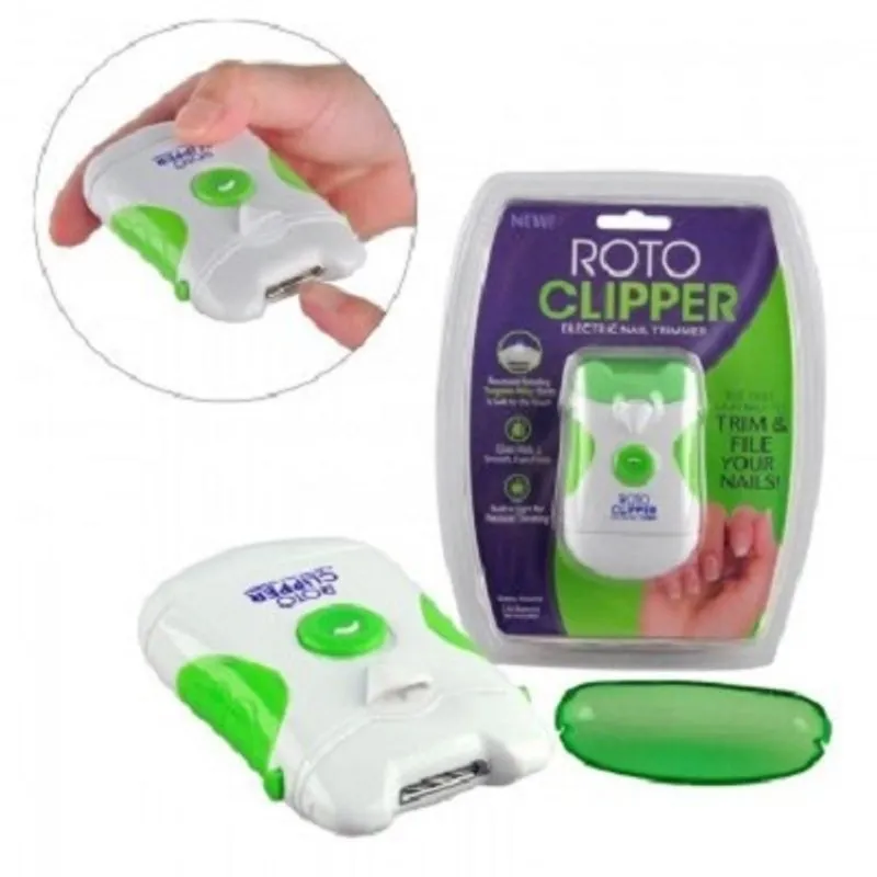 CORTADOR DE UNHAS ELETRICO ROTO CLIPPER COM LUZ LED MANICURE PEDICURE PARA MAOS E PES PROFISSIONAL