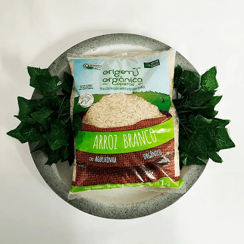 Arroz Agulhinha Longo Branco Origem Orgânica 1kg