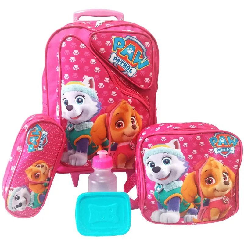 Kit Mochila Infantil Feminina Patrulha Canina Tam G Rodinhas