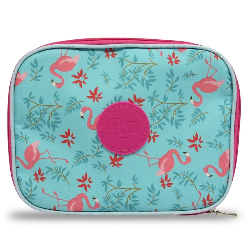 Estojo 100 Pens Escolar Grande Flamingos Necessaire