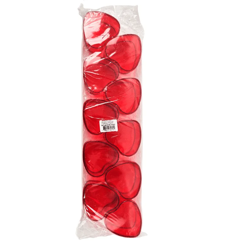 CAIXA ACRILICA CORACAO TRANS VERMELHO ÚNICA