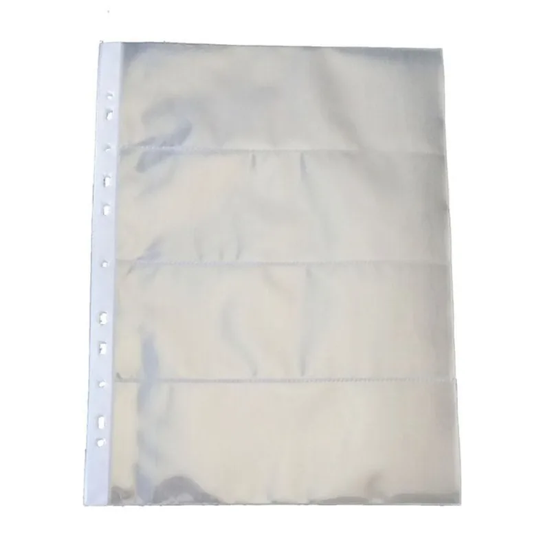 Kit com 20 Folhas Em Polipropileno Para 04 Cédulas Cada