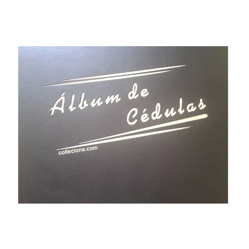 Álbum Gigante Luxo Preto Para 400 Cédulas Couro Ecológico