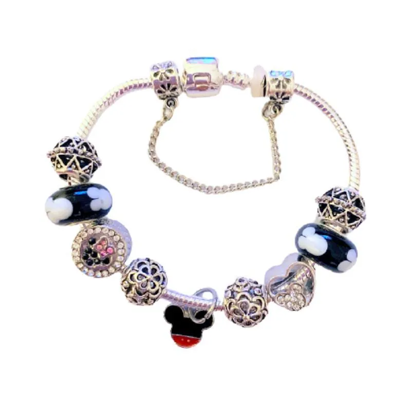 Pulseira Life Mickey Minnie Disney 19 Cm Modelo 40 Banhada
