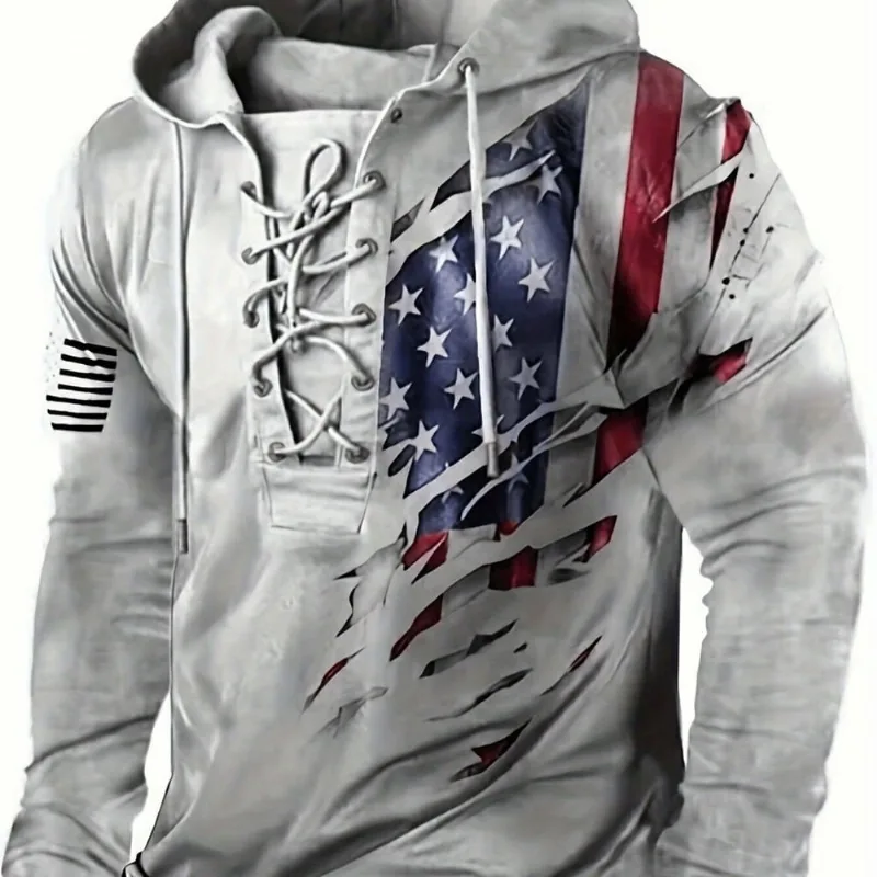 Moletom Masculino Usa Outono Inverno Elashopp Cinza Eegg