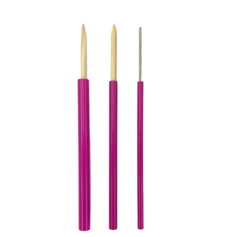 Kit 3 Tubos Virar Costura Lanmax Rosa Artesanato