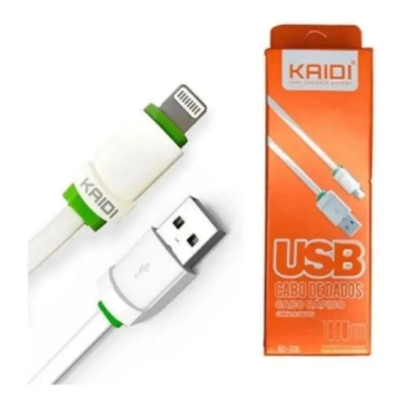 Cabo Usb Macho Lightning Kaidi Kd319A