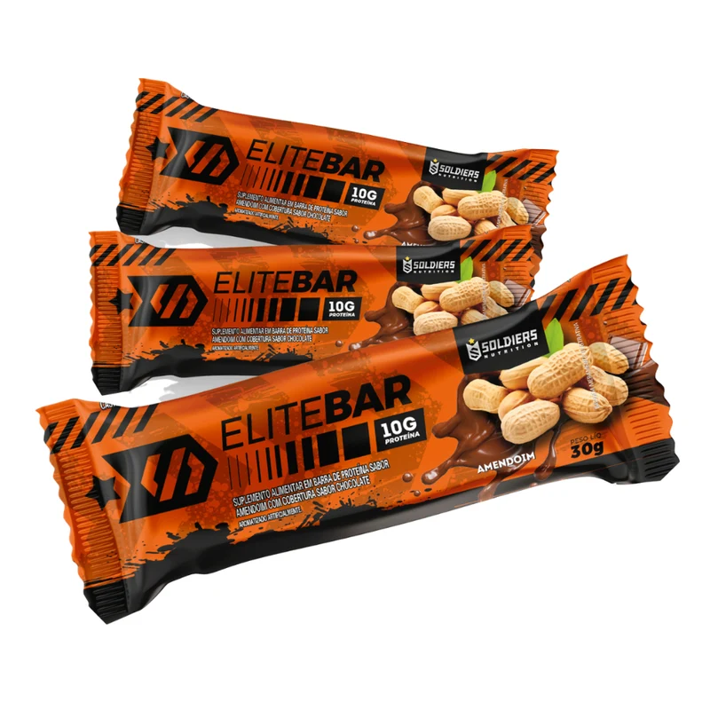 Barra de Proteina Elite Bar 30g 03 un / Amendoim