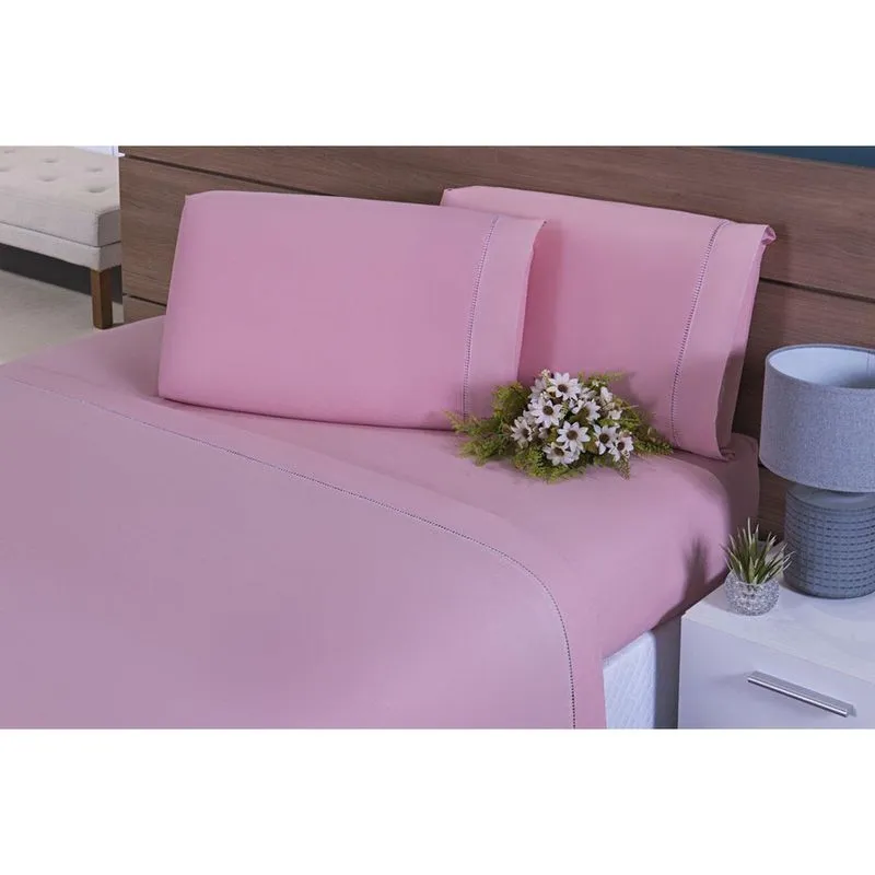 Jogo Lençol 4 Peças Cama Viúva 1,88M X 1,28M X 30Alt Percal