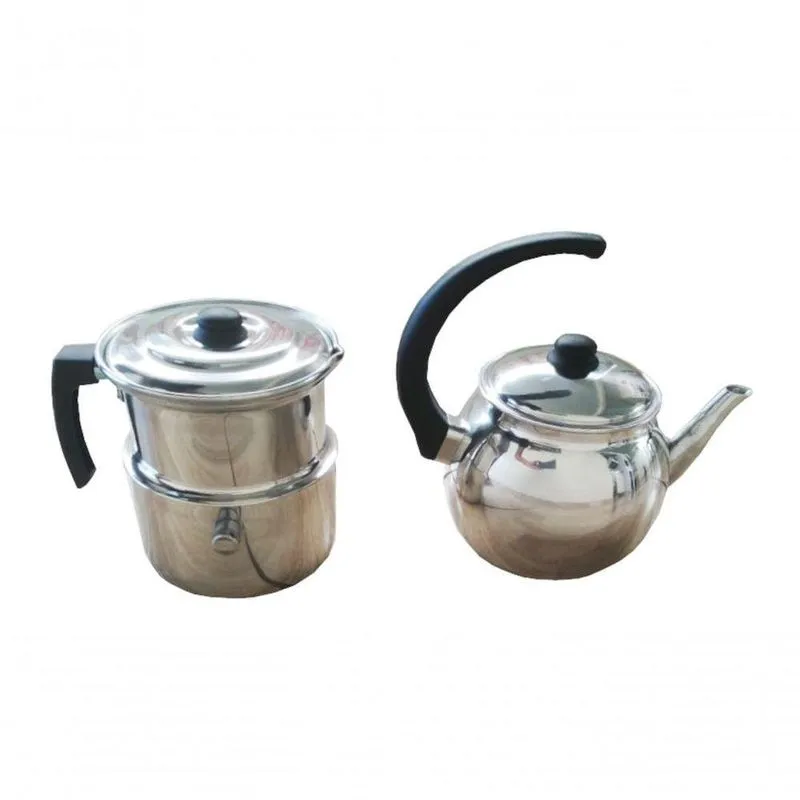 Kit Conjunto Chaleira 2l E Leiteira Com Apito 1,6l Extang