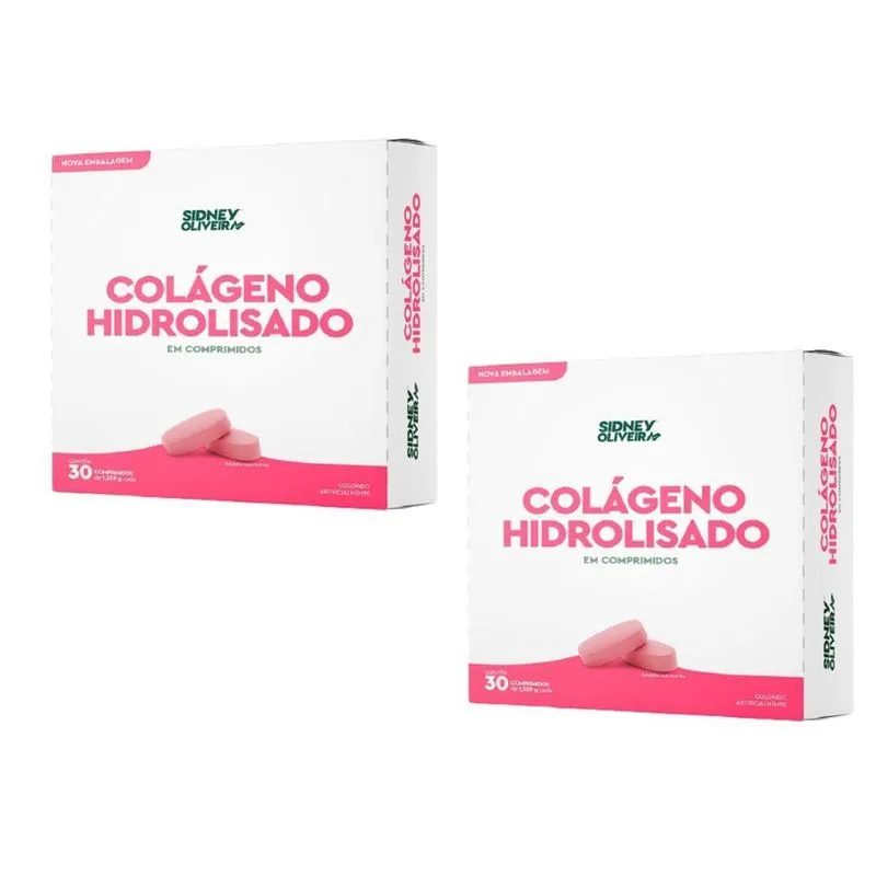 Colageno Hidrolisado Caixa Com 30 - Kit 60 Comprimidos 2un