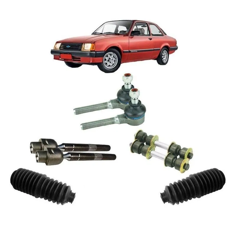 Kit Terminal Direção Chevette 1987 1988 Bieleta Coifa Axial
