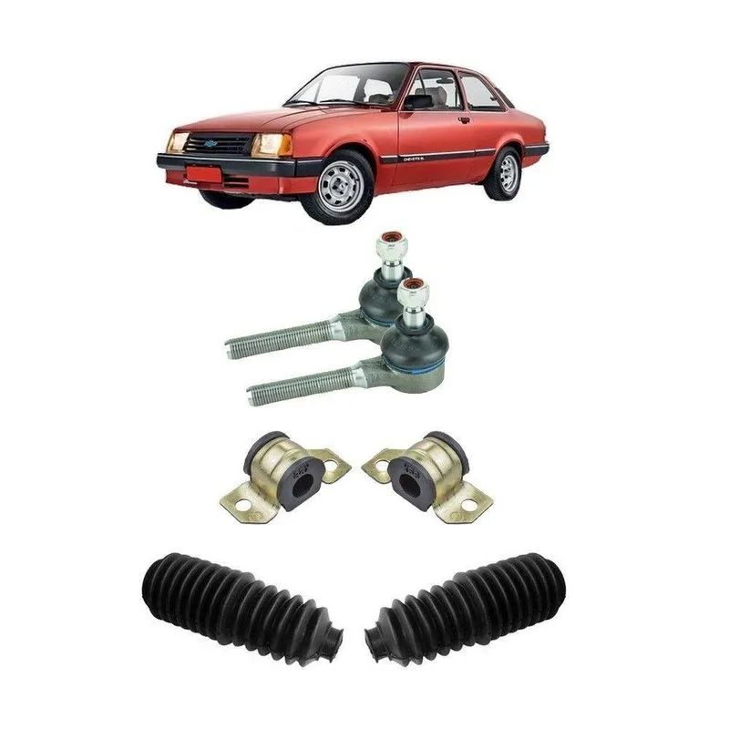Kit Terminal Direção Marajó 85 86 87 88 89 Coifa Bucha Barra