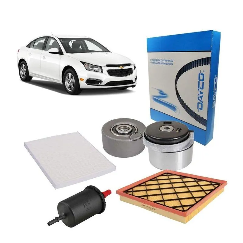 Kit Filtro Correia Cruze 1.8 16v 2011 Ar Cabine Combustivel