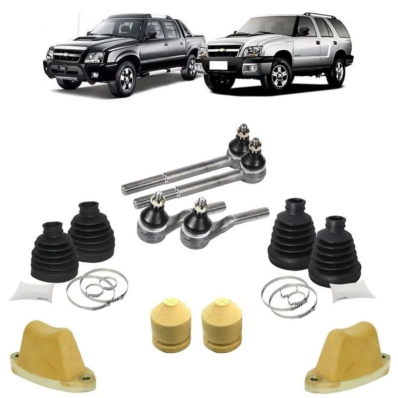 Kit Terminal S10 Blazer 2010 2011 Coifa Batente Suspensão