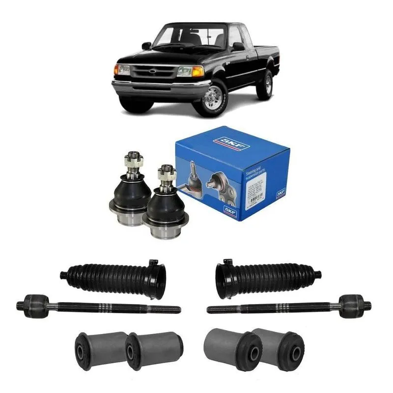 Kit Par Pivô Ranger 2004 Coifa Barra Direção Axial Bucha