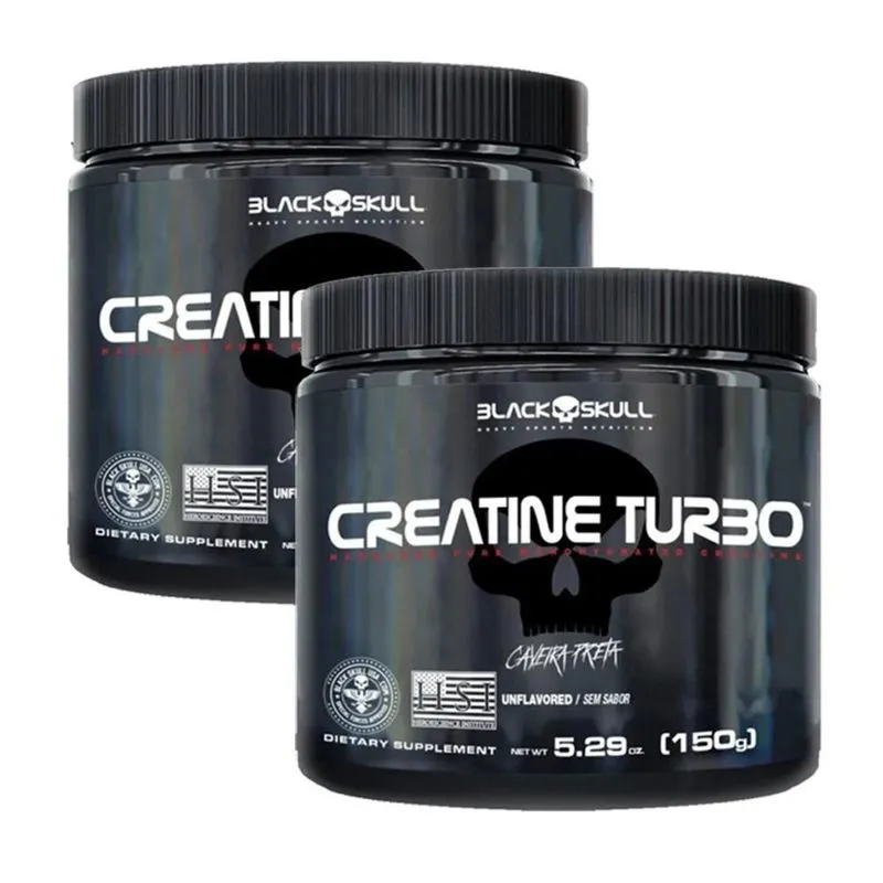 Combo 2x Creatina Creatine 150g Caveira Preta - Black Skull
