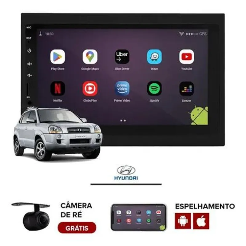 Central Multimídia Android Hyundai Tucson 2018 2019 2020