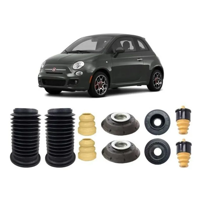 2 Coxim Batente Dianteiro Traseiro Fiat 500 Mexicano 2012 13