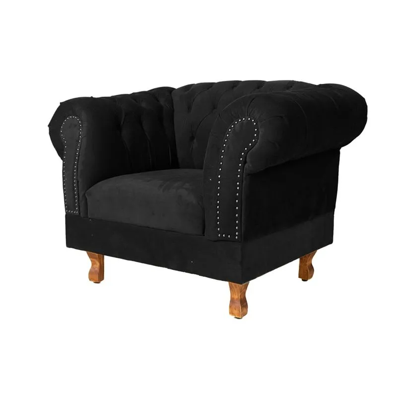 Poltrona Decorativa Chesterfield Duque Com Capitonê Retrô Para Sala, Tv, Estar, Recepção