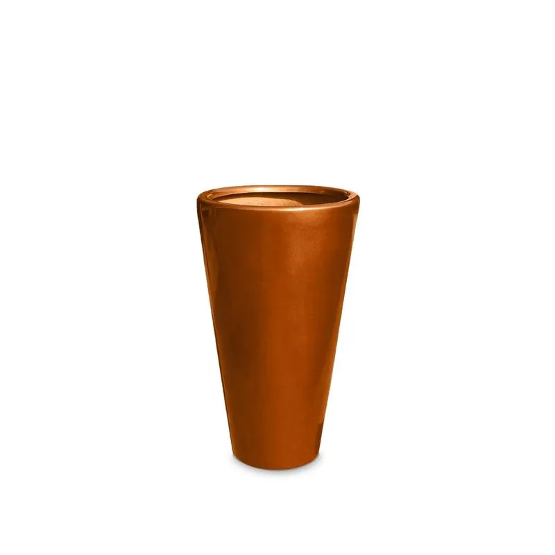 Vaso Fibra De Vidro Plantas Estilo Vietnamita 60 Cm Cobre