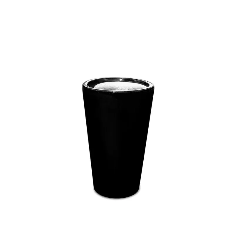 Vaso Fibra De Vidro Plantas Estilo Vietnamita 60 Cm Preto
