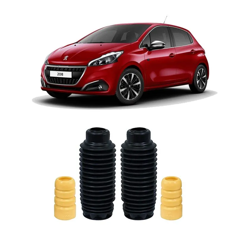 Par Batente Coifa Haste Dianteira Peugeot 208 2013 2014 2015