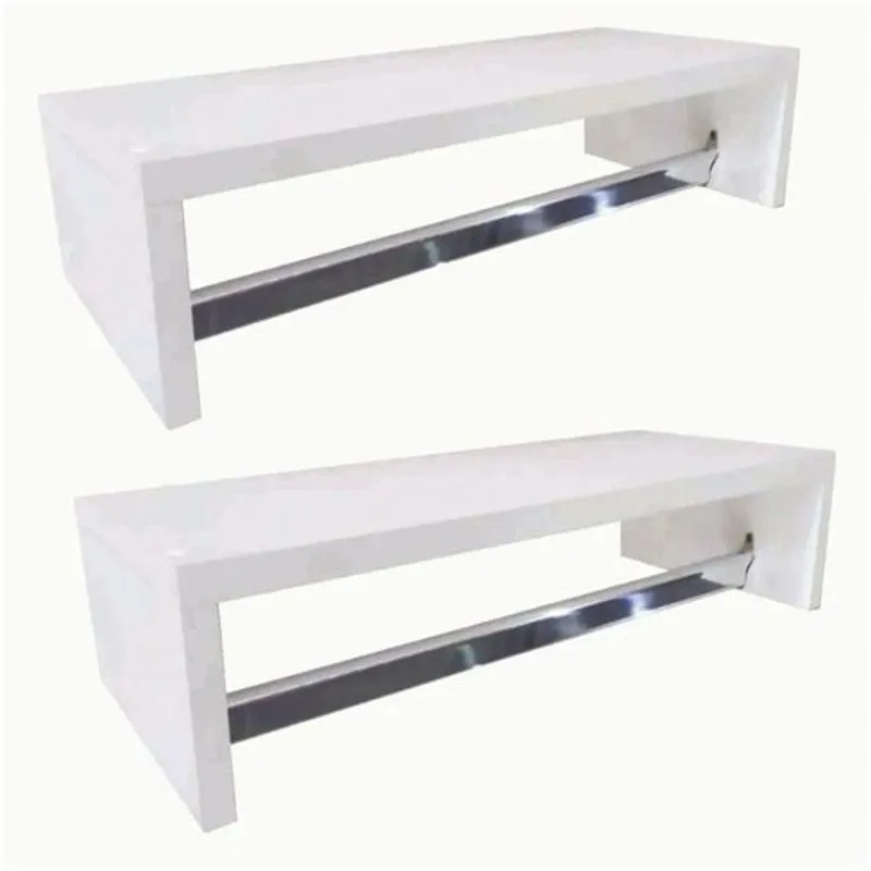 Conjunto 2 Cabideiros Aéreos Madeira Mdp Compartimentos