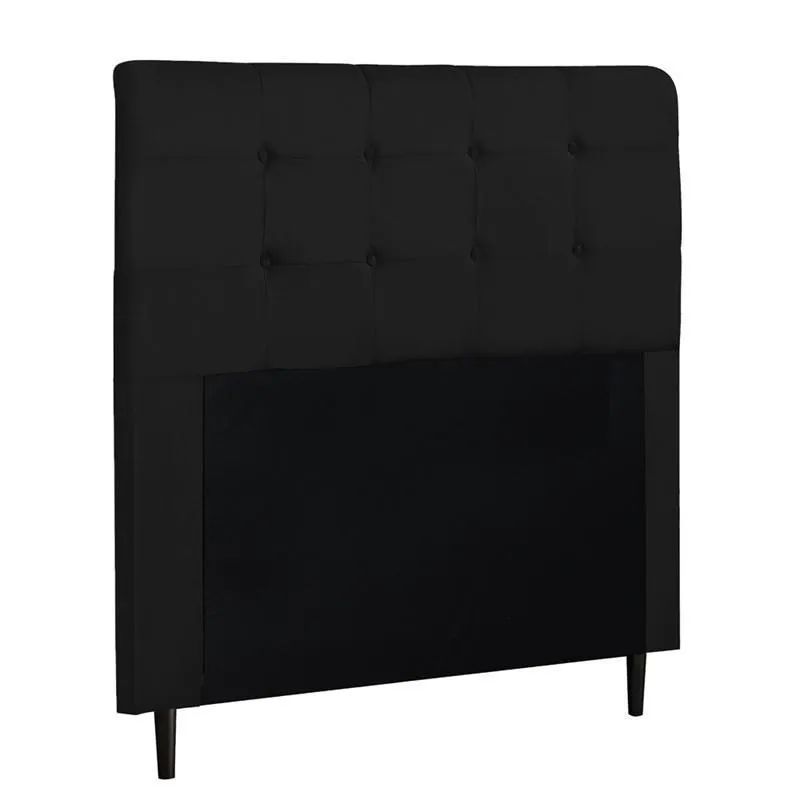Cabeceira Para Cama Box Luna Queen 1,60cm Suede Preto - FdECOR