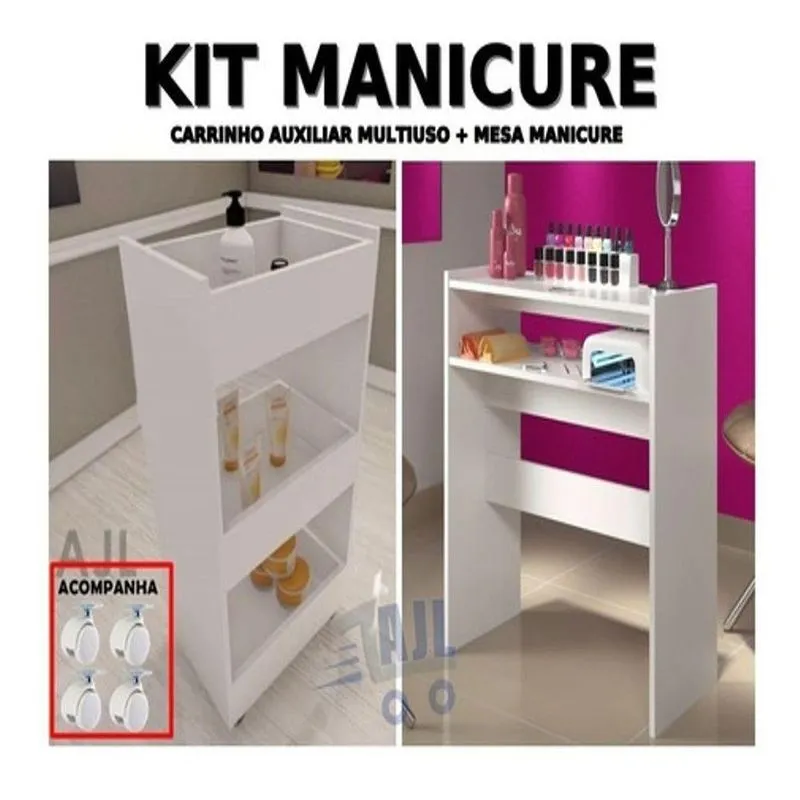 Carrinho C/ Mesinha Para Manicure