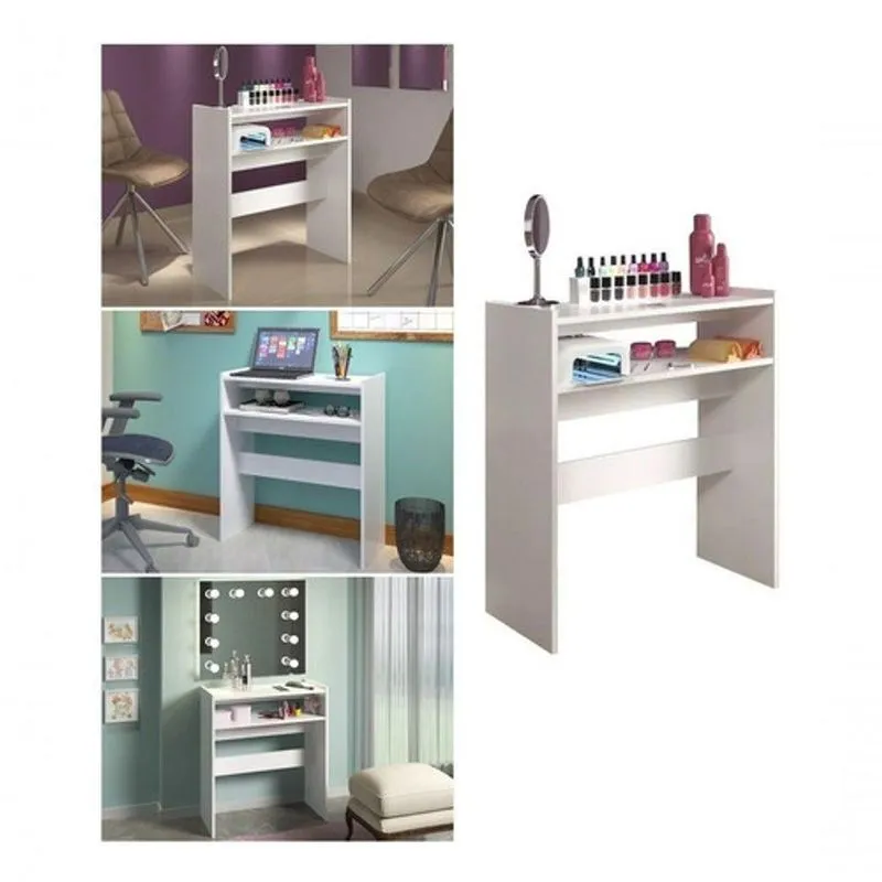 Prateleira Expositor Auxiliar E Mesinha Kit Manicure