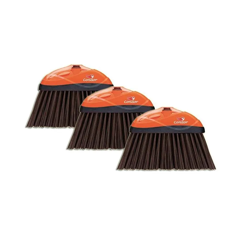 Vassoura Condor Sem Cabo 30 Cm Nylon V35 97691 Kit 3