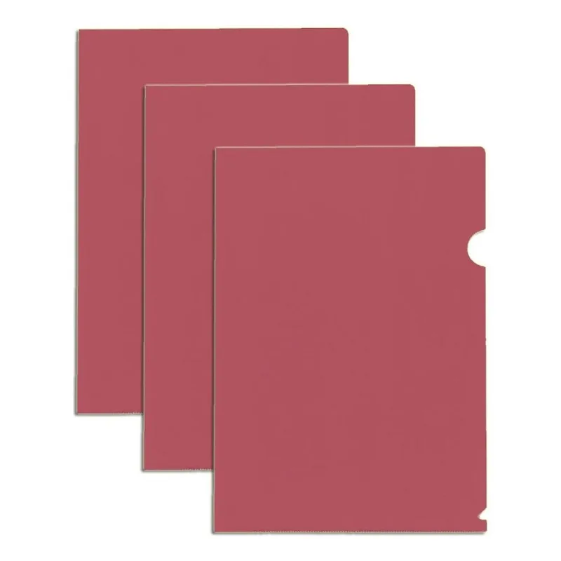 Pasta L Ofício Acp Vermelho 23x33cm 10u Kit 3