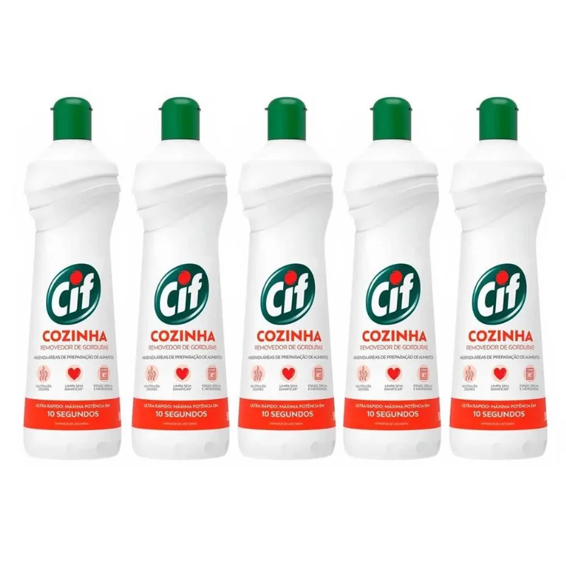 Cif Removedor De Gorduras 500ml Kit 5