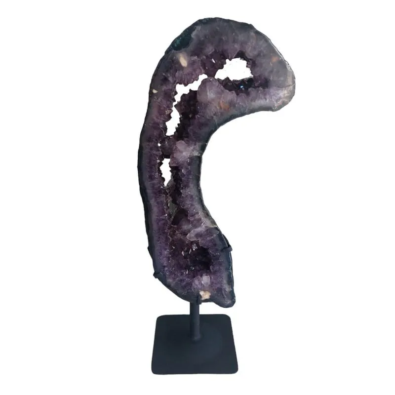 Drusa De Ametista Na Base Roxo Vivo Exclusivo Bruta