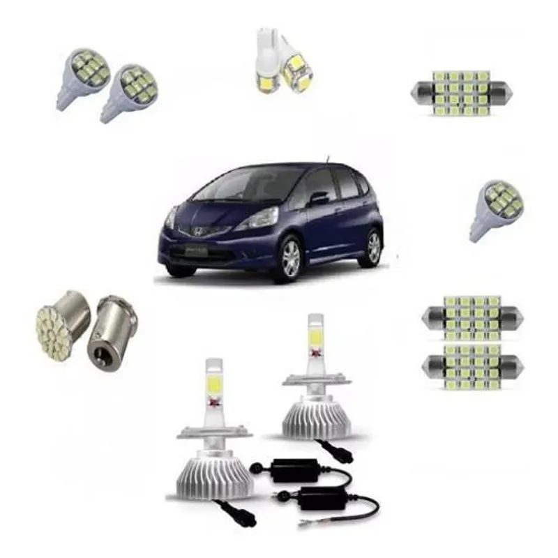 Kit Lampada Super Led H4 Farol Alto Baixo Honda Fit 04/17