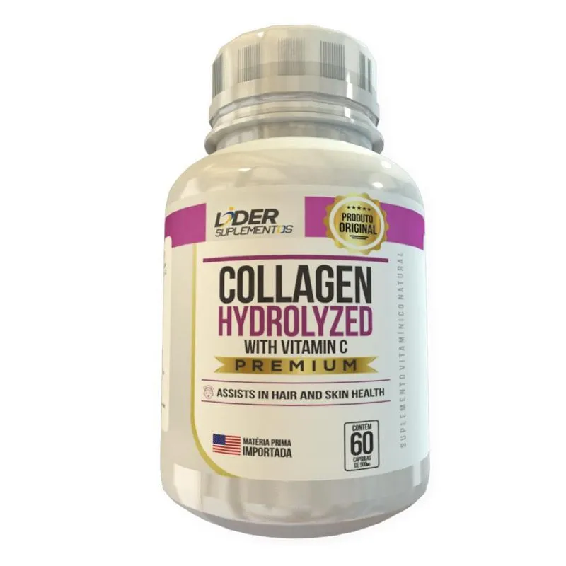 Colágeno Hidrolisado Caps Com Vitamina C 500Mg 60 Cápsulas