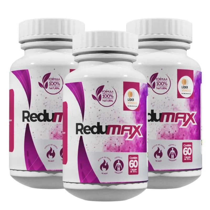 Redumax 60 Cáps 500mg - Kit Com 3 Unidades Redutor