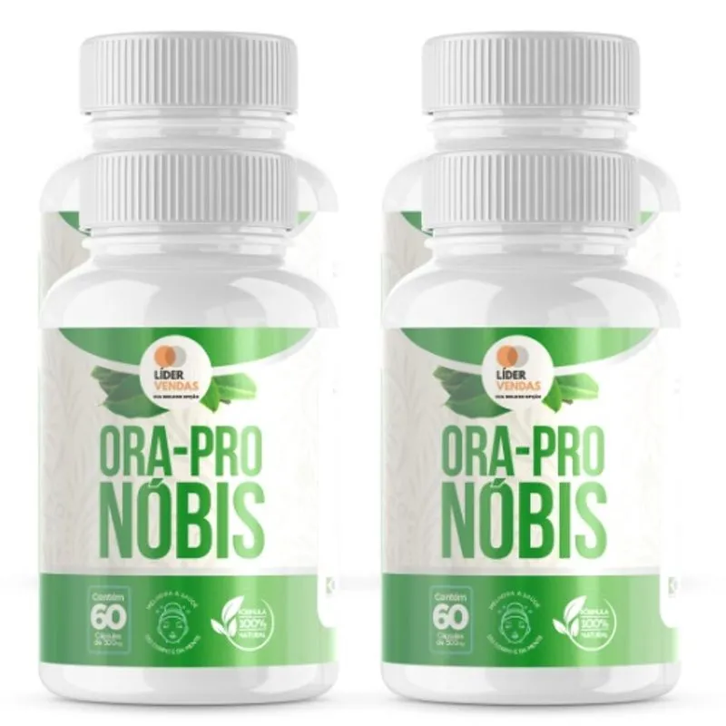 Ora-Pró-Nobis - 60 caps 500mg kit com - 4 potes