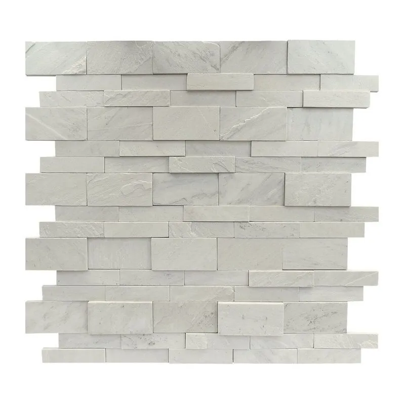 Revestimento Pedra Natural Lizzano 5x20cm E 10x20cm Aronne Branco