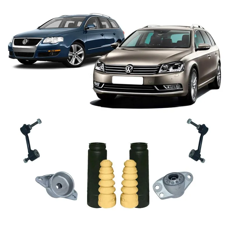 2 Kit Batente + Bieleta Traseira Passat Variant 2008 A 2014