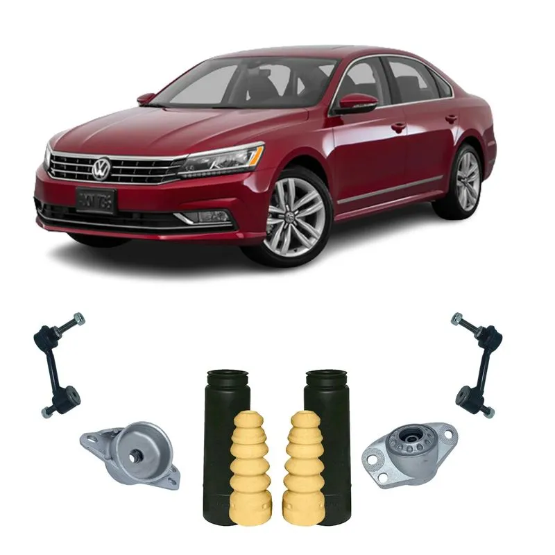 2 Kit Coxim Batente + Bieleta Traseira Passat 2014
