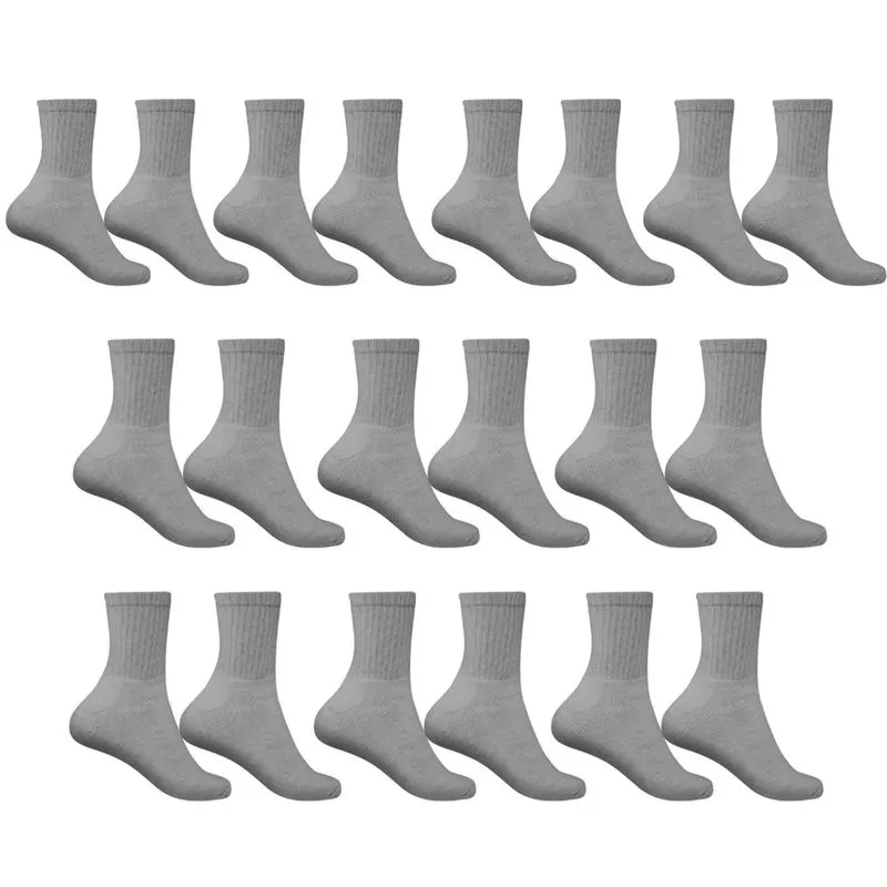 Kit 10 Pares de Meia Adulto Masculina Esportiva Cano Alto Algodão Sport