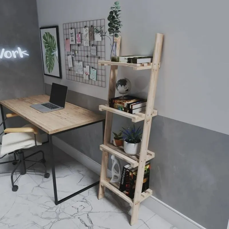 Kit Estante Minimalista Reforçada Para Sala Cadernos