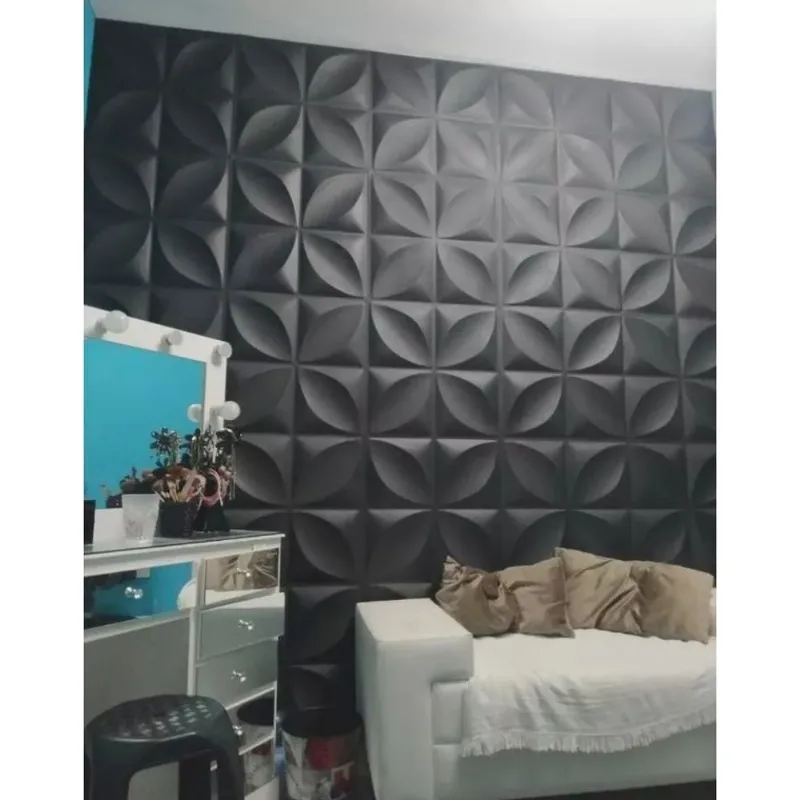 Placas De Revestimento Parede 3D Alto Relevo Kit c/ 50 Unids Decoração Ambiente - TECHNOX