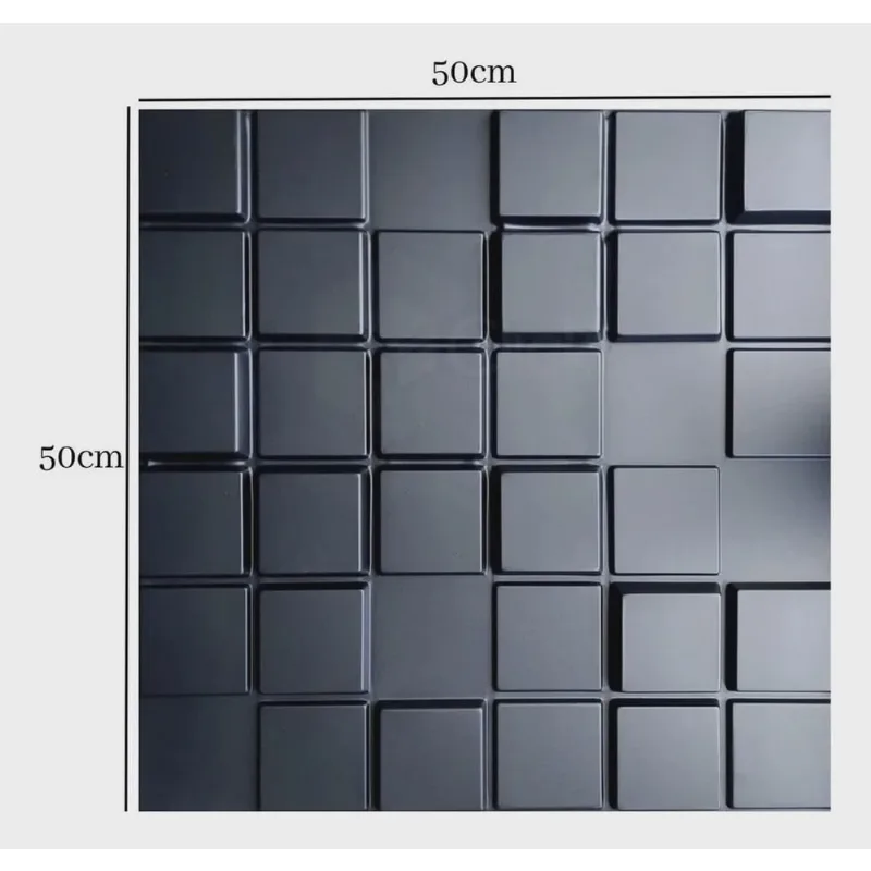 Kit 25 Placas 3D Adesiva Revestimento De Parede pvc Modular - TECHNOX