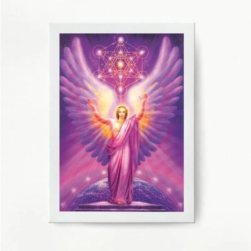 Quadro decorativo Arcanjo Metatron 45x34cm - com vidro